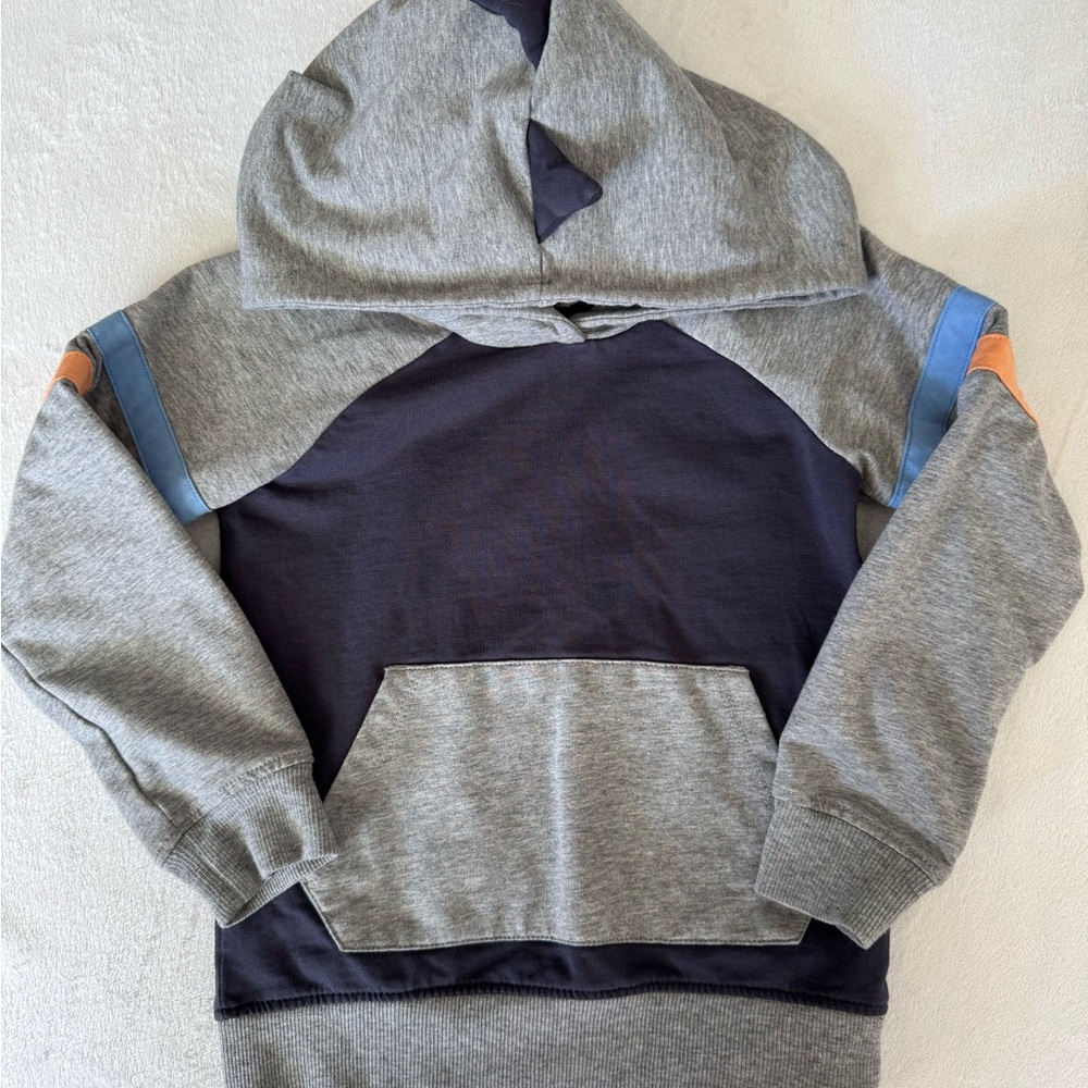 Tommy Bahama Gray and Navy Hoodie with Orange Trim